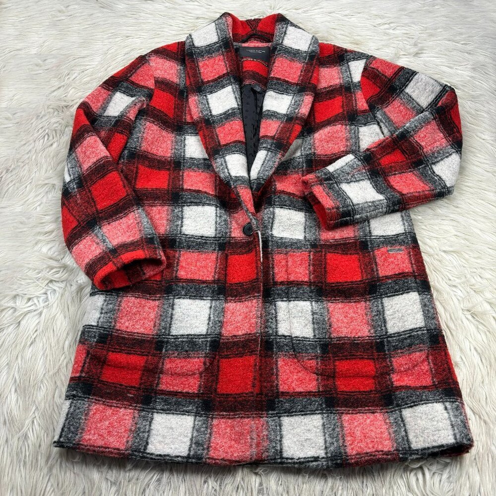 Scotch & Soda - Maison Scotch Women's Red Plaid‎ Over Coat